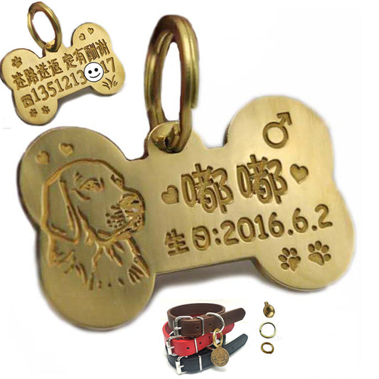 Placa de Identificación Grabada para Perros