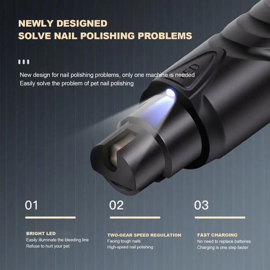 Lima de Uñas Eléctrica Recargable para Perros